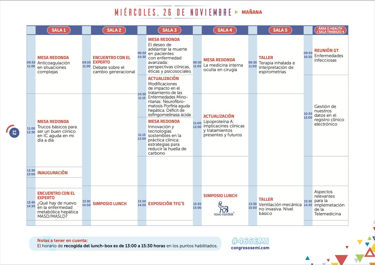 #46SEMI Programa de mañana miércoles 26 de noviembre. 1/2👇
