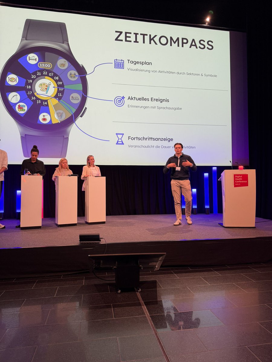healthcare_de's tweet image. Startups beim #dhc25: 
Pitch 5 
Inclusys hilft Menschen mit Beeinträchtigungen, ihren Tag zu meistern, nutzen dafür eine Smartwatch (Samsung Basis) plus App #Pflegehilfmittel