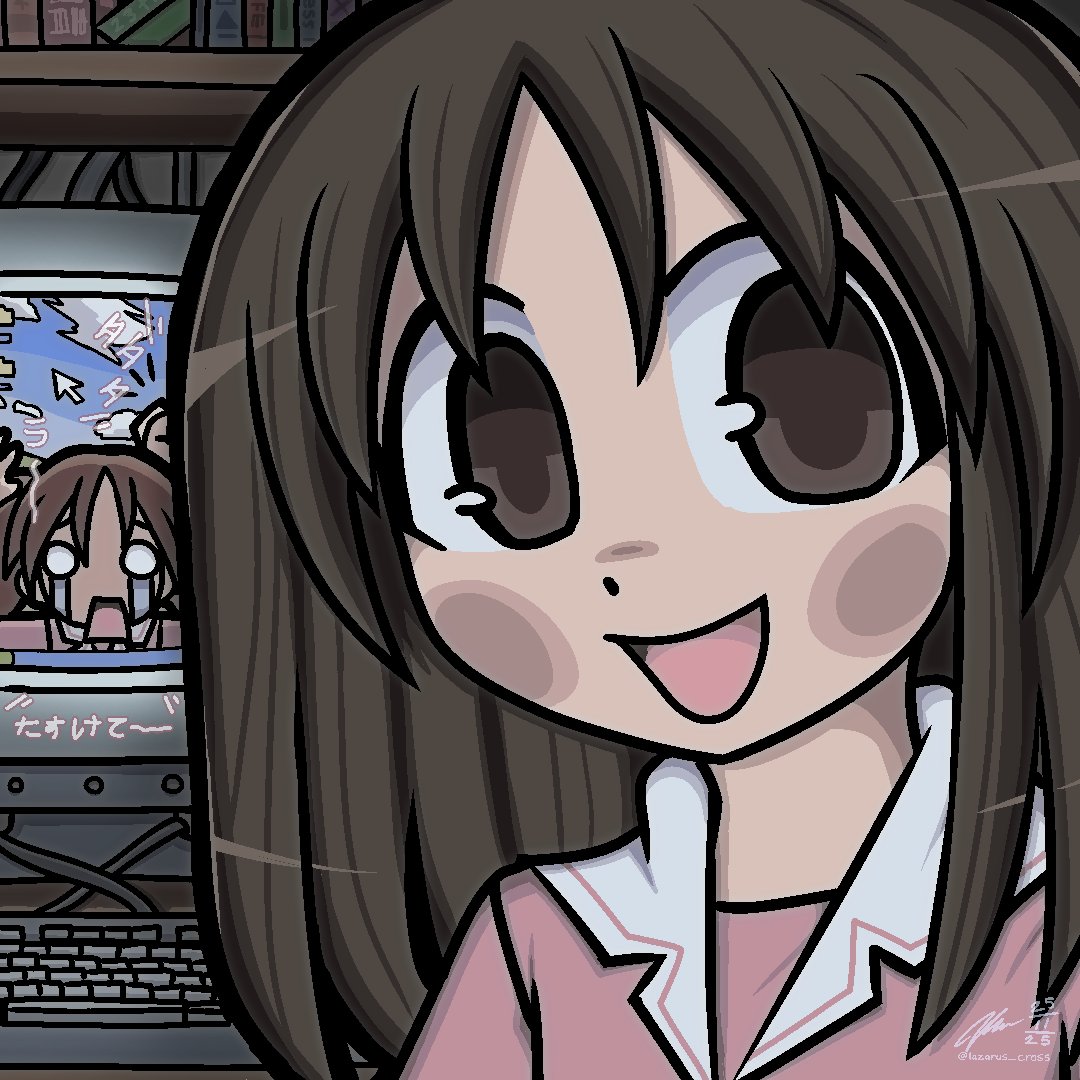 lazarus_cross's tweet image. &quot;check out mah new setup!&quot; #osaka #azumangadaioh #あずまんが大王