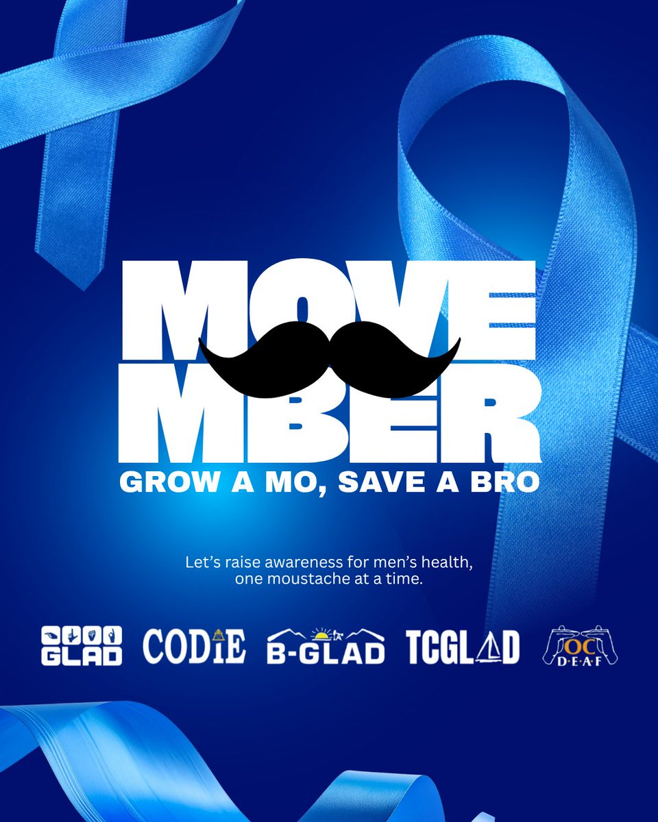 OCDEAF's tweet photo. What is Movember? Movember is an annual awareness campaign encouraging men to grow moustaches during November to raise funds and spark discussions about men’s health. Learn more: https://t.co/GVN9IDMrM8 https://t.co/D24m2WVFw5