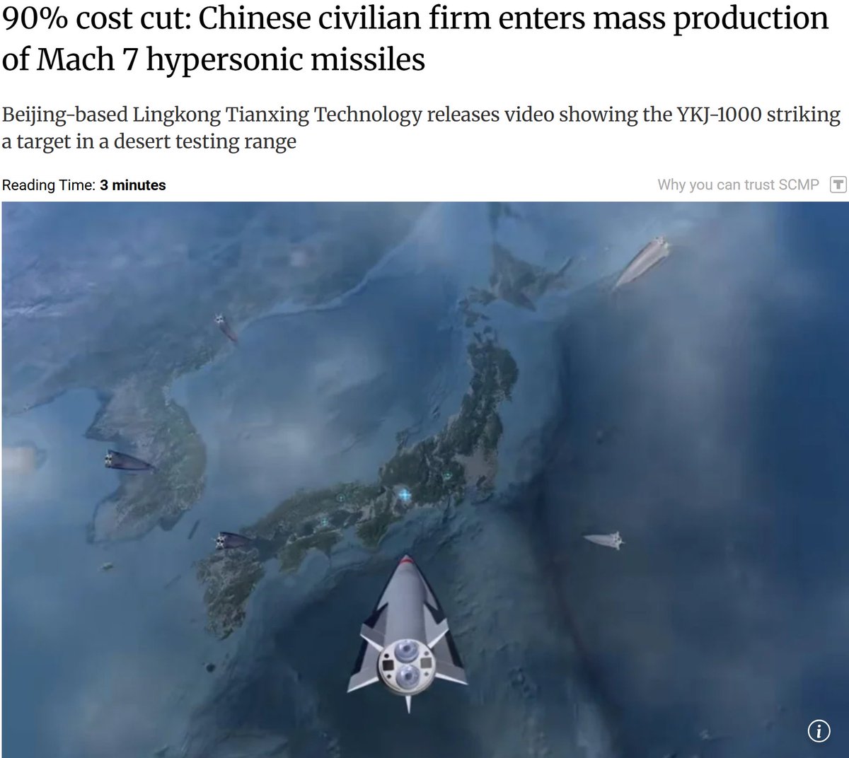 StarboySAR's tweet image. 🚀🇨🇳 The Pentagon&apos;s $1.5T modernization dream just got a reality check from China&apos;s commercial sector

While the US burns billions on failed hypersonic tests, a civilian Chinese company just did what Lockheed Martin&apos;s bloated contracts couldn&apos;t: mass-produce Mach 7 hypersonic…