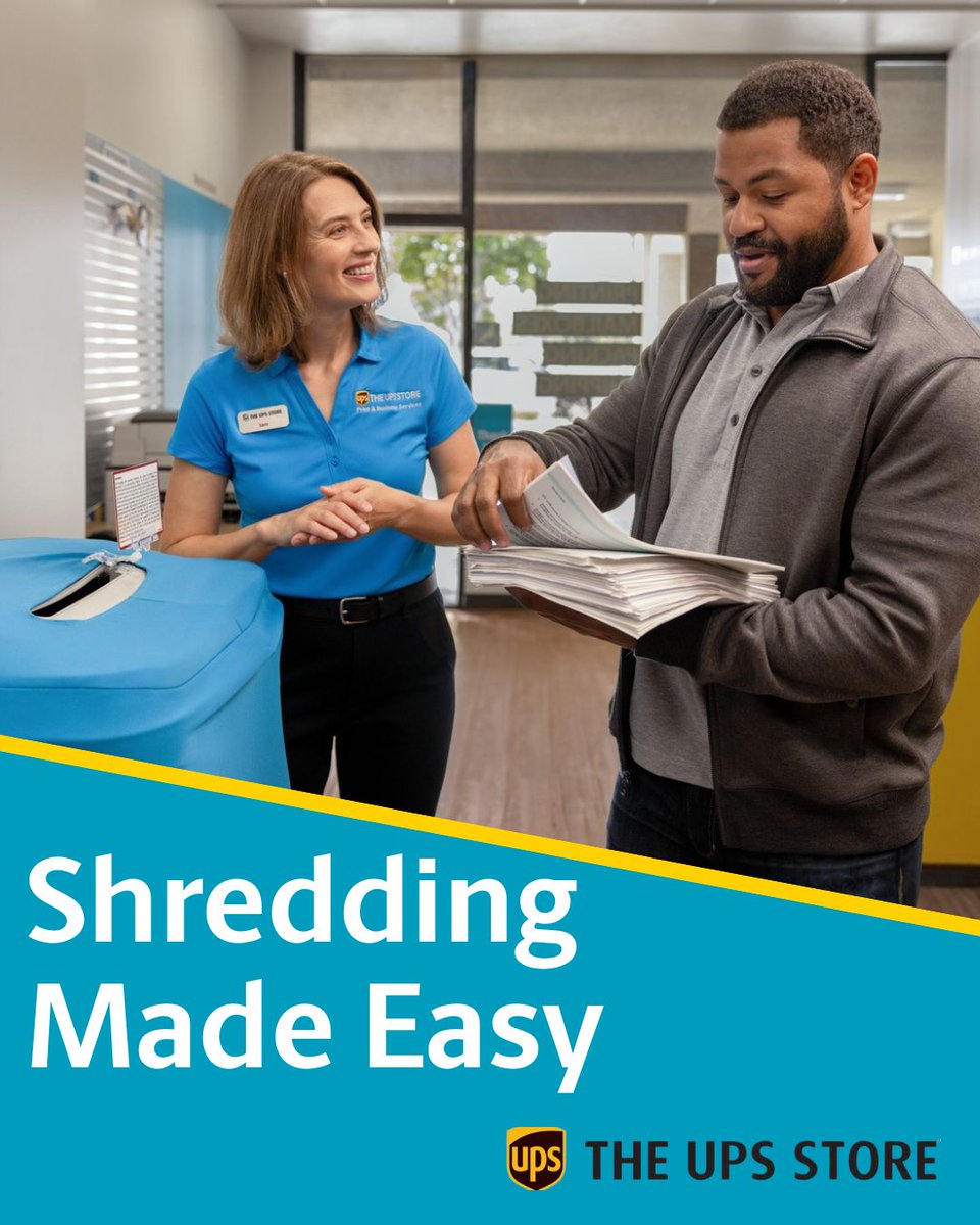 Keep your information safe with secure document #shredding at The UPS Store. Whether it’s old files, bank statements, or sensitive paperwork, we’ll help you dispose of them safely and responsibly.