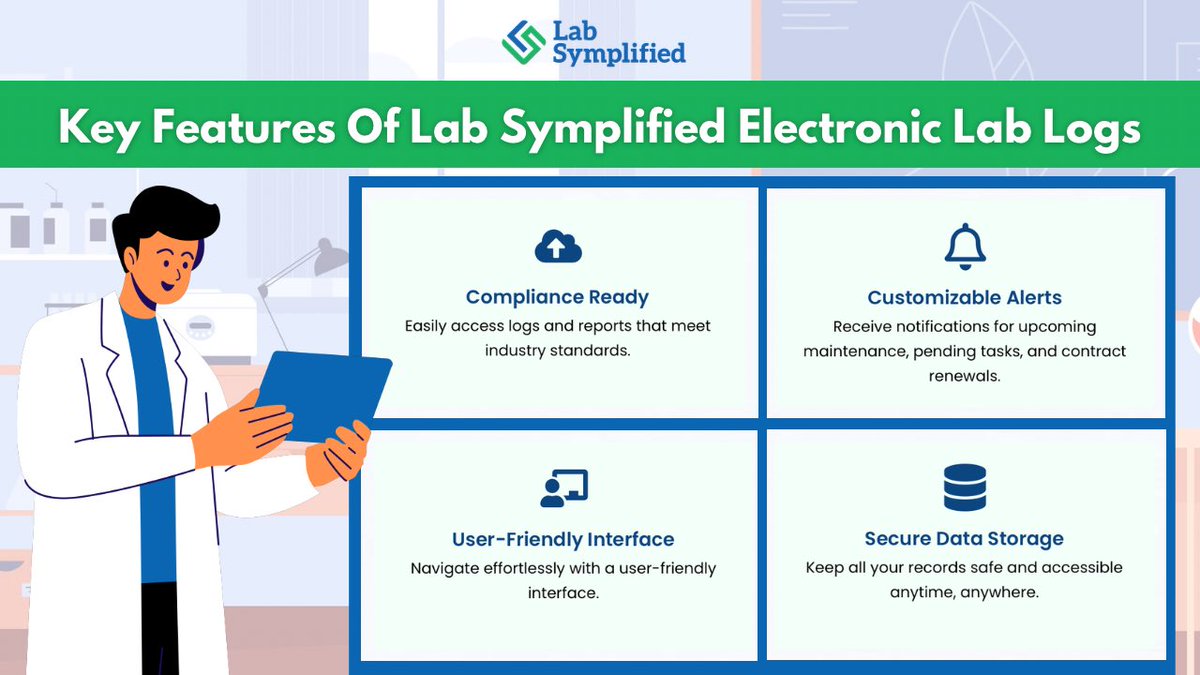 labsymplified's tweet image. What would you do with fewer missing signatures, fewer last-minute scrambles, and fewer compliance headaches?

Our electronic logs give you:
✔ Custom alerts
✔ Secure storage
✔ Compliance-ready reporting
✔ A clean, intuitive interface