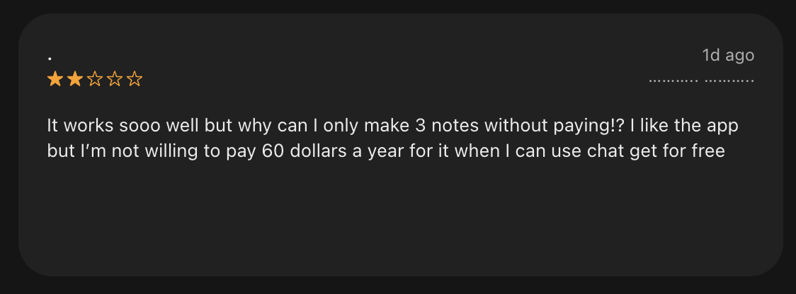 daveindiedev's tweet image. Most of the low ratings I receive come from users complaining about why the app isn’t free.

I really want to make it free too, but I need to earn a living — please understand.🙏