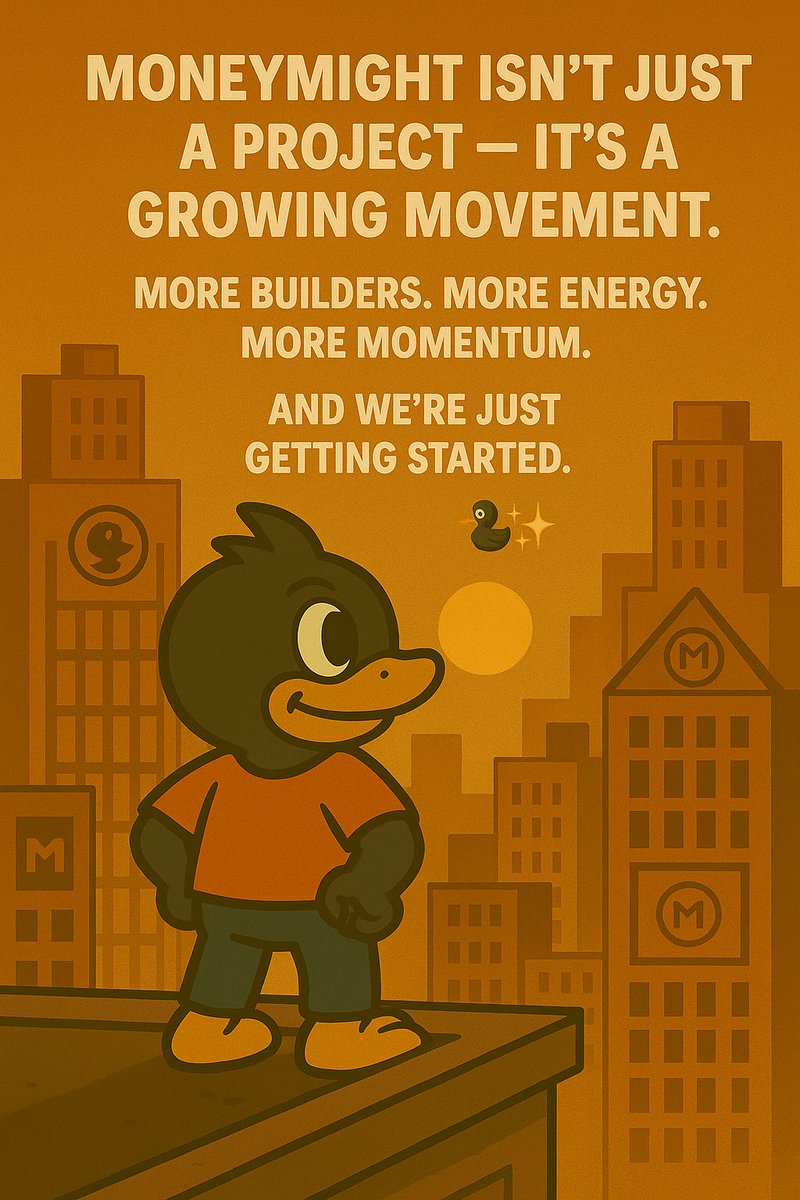 MoneyMight isn’t just a project — it’s a growing movement.
More builders. More energy. More momentum.
And we’re just getting started. 🦆✨