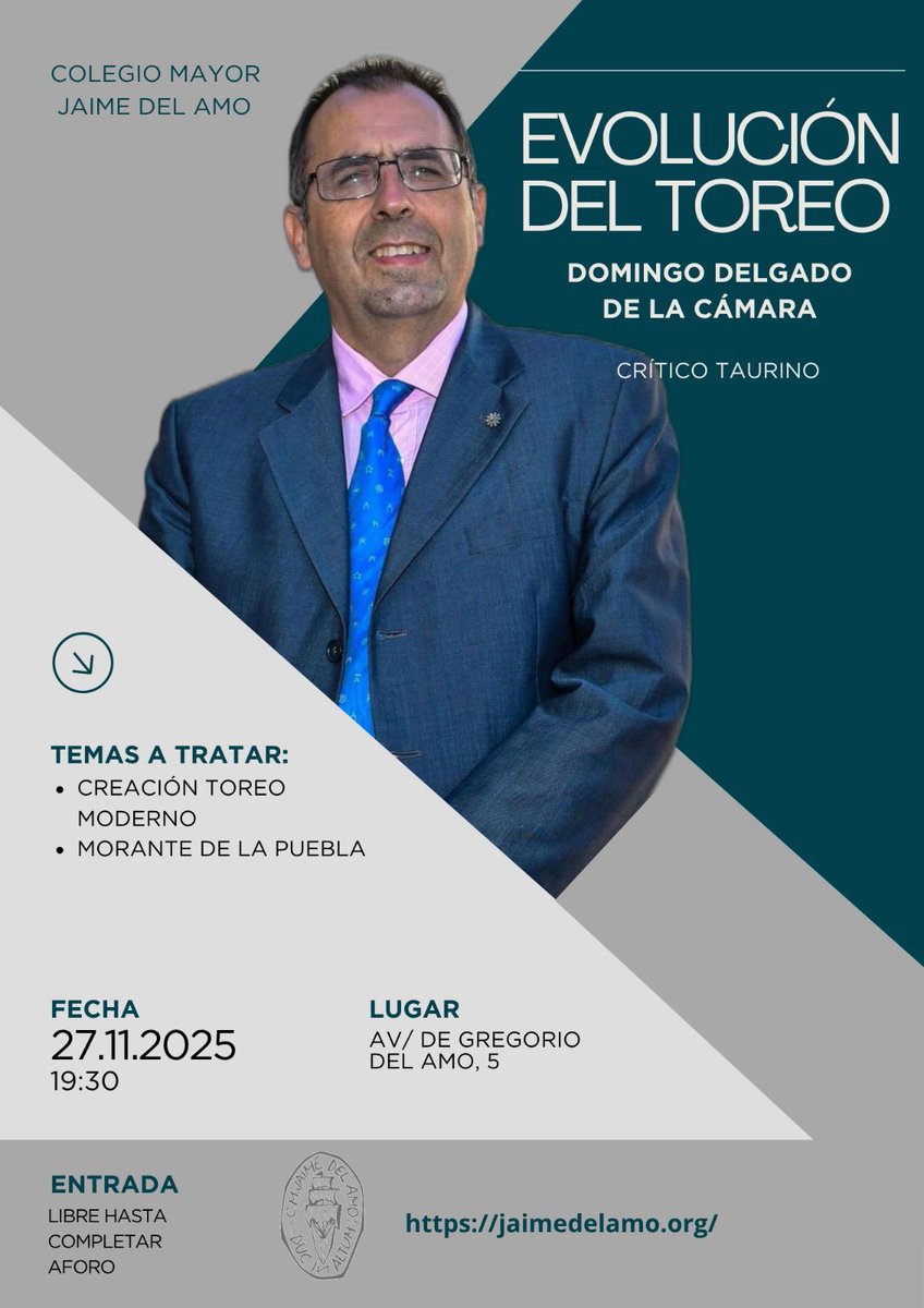 Nos vemos en el Colegio Mayor Jaime del Amo 🐂