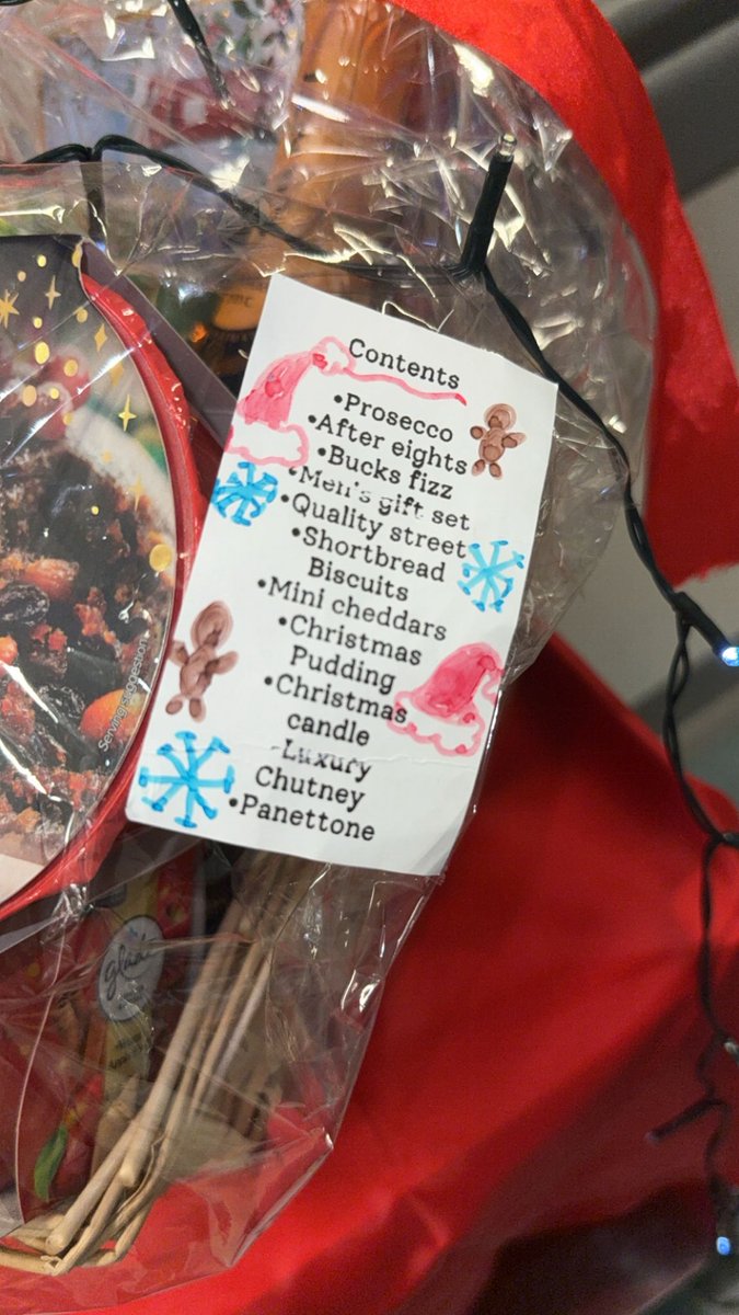 WARD H2'S Christmas Hamper Raffle. 
Please come on the ward to purchase a raffle ticket 🎄🎅 #Christmas2025 #wardraffle <a href="/NCAlliance_NHS/">Northern Care Alliance NHS Foundation Trust (NCA)</a>