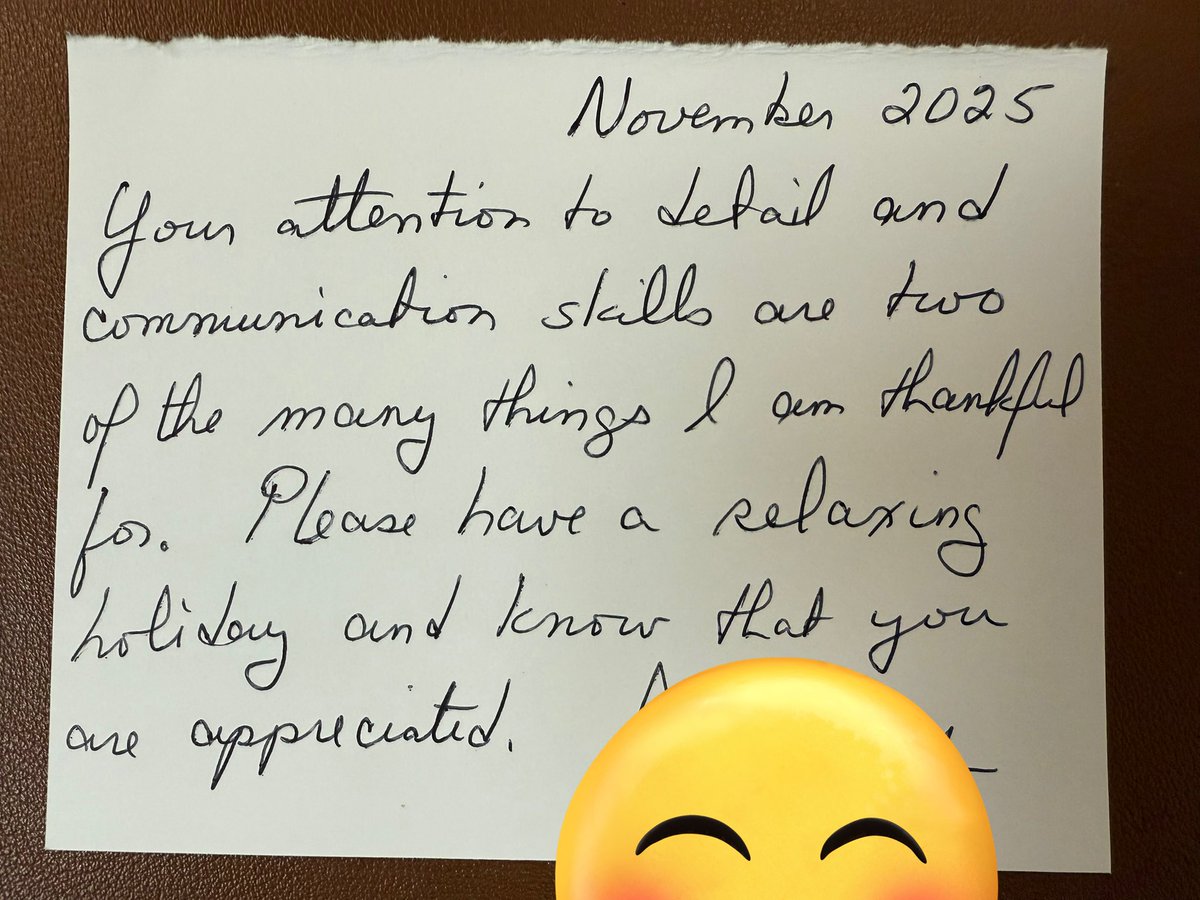 C_Forte4's tweet image. As we approach the holiday time, hand written notes of appreciation never get old.  Just three examples of why I love being a principal are these notes from a student, staff member and board member.  Making a difference one day at a time! #martincounty #principal #culture #care
