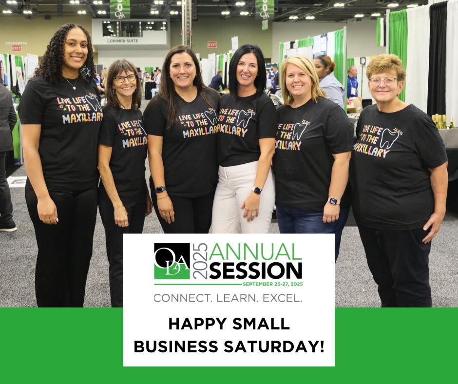Today is Small Business Saturday – a day to celebrate and support small businesses. By taking online CE courses through ODA Annual Session, you’re supporting the ODA and the profession of dentistry. Register and access our online CE courses here: oda.org/events-ce/annu…