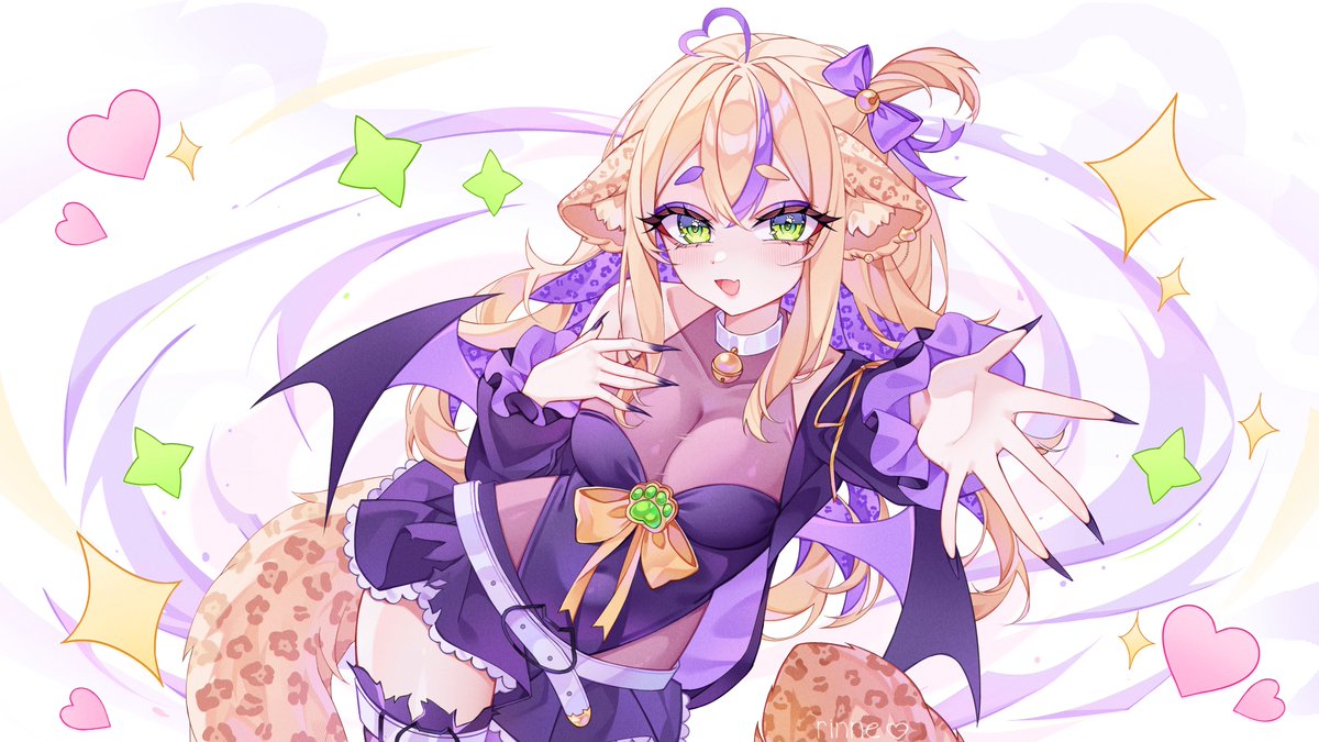 #commission for <a href="/HunhRomanie/">Romany 🐆💜</a> thank you!<3
#romuwuart #イラスト
🐾💜