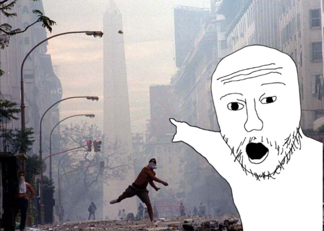 Insoportables los kukas deseando que se repita el 2001, son literalmente esto