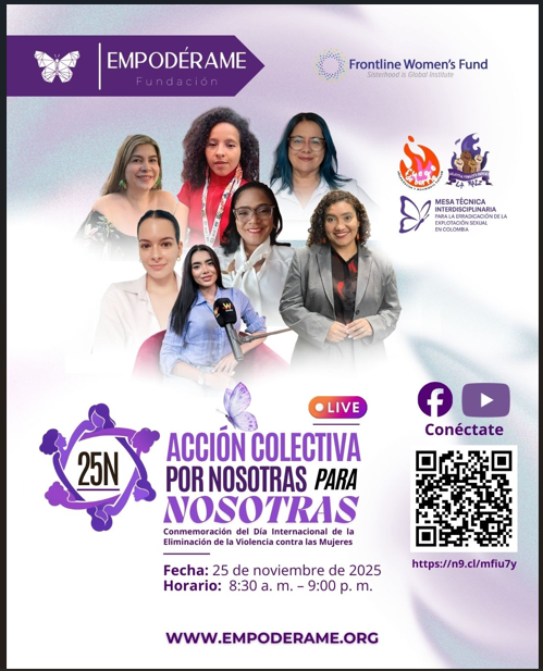 La Fundación <a href="/Empoderame_/">Fundación Empodérame</a> continua con la conmemoración del #25N 
"Se calcula que, a nivel global, casi una de cada tres mujeres han sido víctimas de violencia física y/o sexual al menos una vez en su vida" <a href="/ONU_es/">Naciones Unidas</a>  

youtube.com/live/Ro69QgdjG…