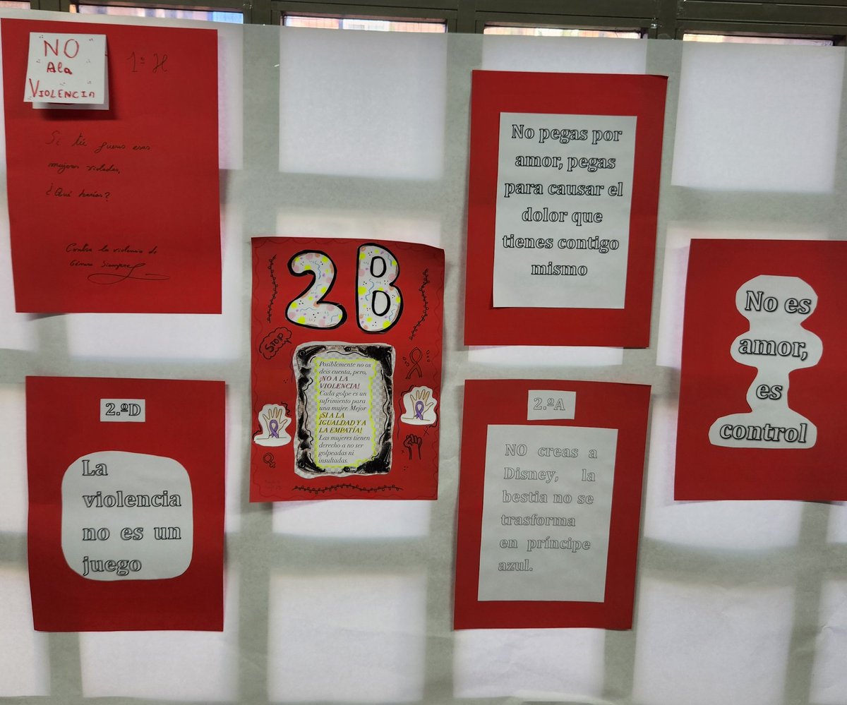 IESMF's tweet image. Con motivo del 25N, el Plan d Igualdad ha organizado la actividad "Tarjeta roja contra la violencia". El alumnado del primer ciclo de la ESO, a través de talleres, han reflexionado y elaborado sus propias tarjetas contra l violencia sexista ♥️ #iesmiguelfernandez #igualdadmf #25N