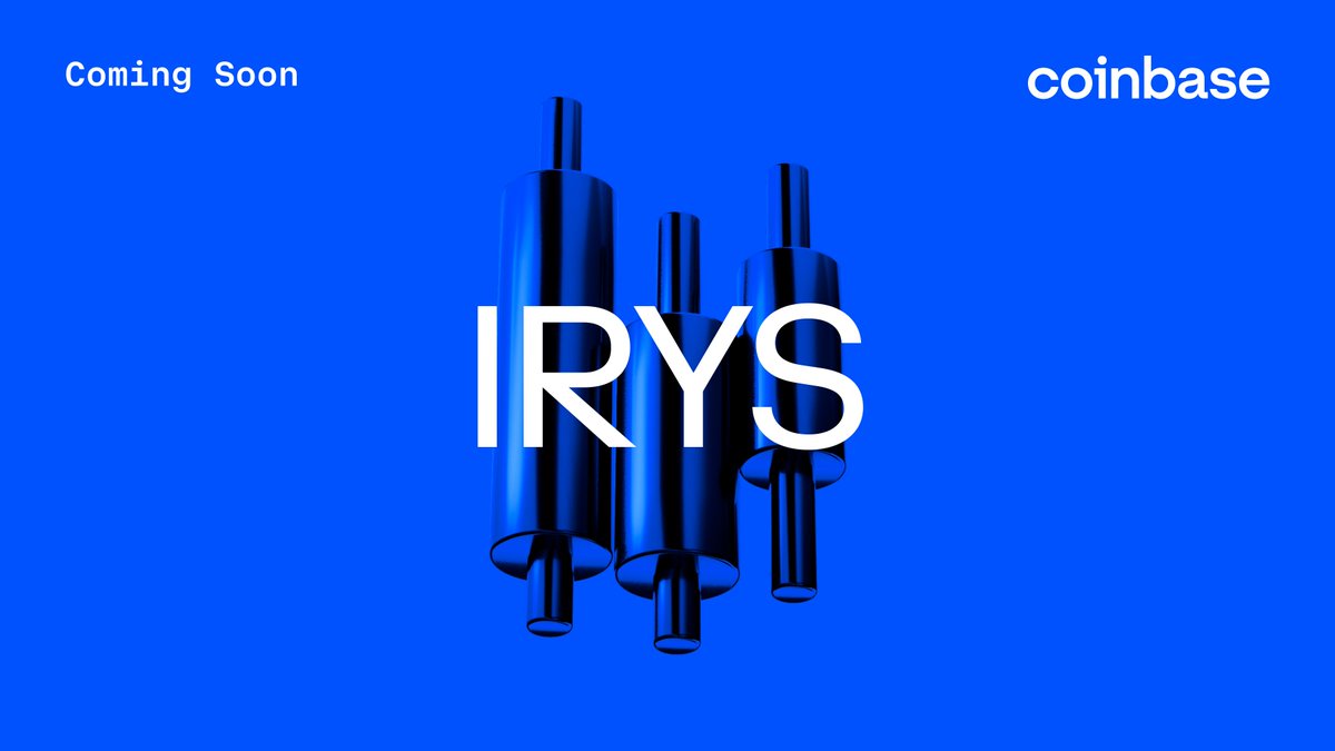 CoinbaseMarkets's tweet image. Spot trading for Irys (IRYS) will go live on 25 November 2025. The opening of our IRYS-USD trading pair will begin later today if liquidity conditions are met, in regions where trading is supported.