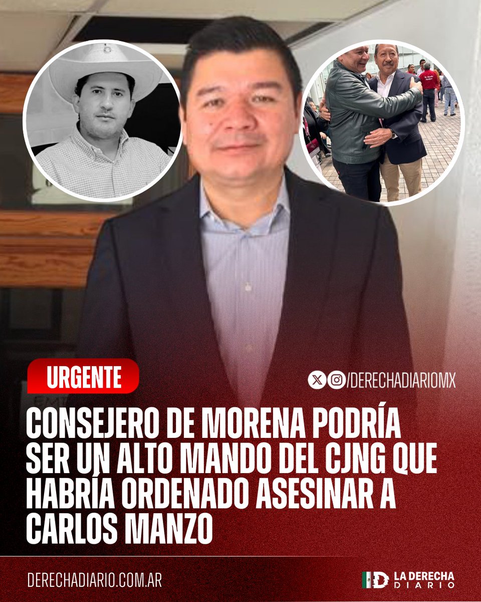 DerechaDiarioMX's tweet image. 🚨🇲🇽 | #URGENTE ESCÁNDALO: El consejero del narcopartido Morena, Roldán Álvarez, sería un alto mando del CJNG en Michoacán y habría ordenado el asesinato de Carlos Manzo ya que su hermano Ramón Álvarez, alías &quot;el R-1&quot; fue identificado como autor intelectual del homicidio.