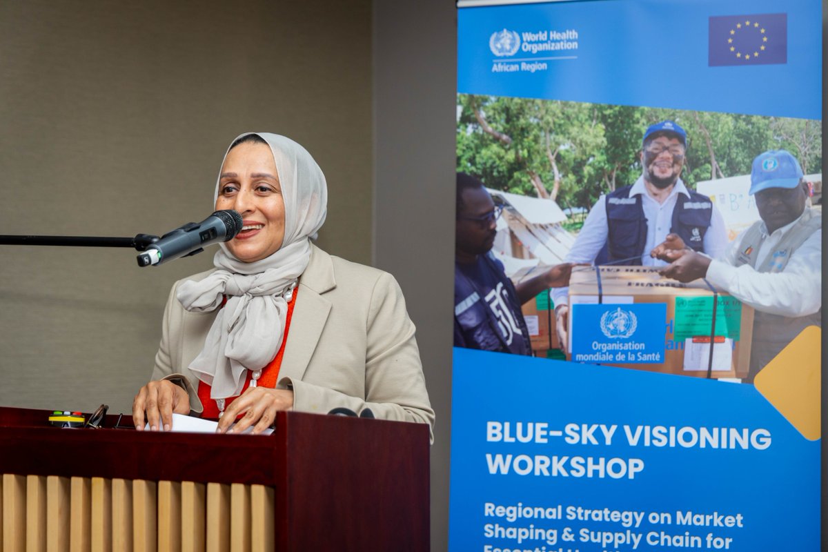 OMS_Afrique's tweet photo. L’Afrique s’engage dans une transformation majeure pour garantir l’accès aux produits de santé essentiels. 🌍💊
Le #BlueSkyWorkshop a officiellement démarré aujourd’hui à Johannesburg, réunissant décideurs, partenaires et experts pour co-créer une vision régionale de chaînes d’approvisionnement résilientes et équitables.