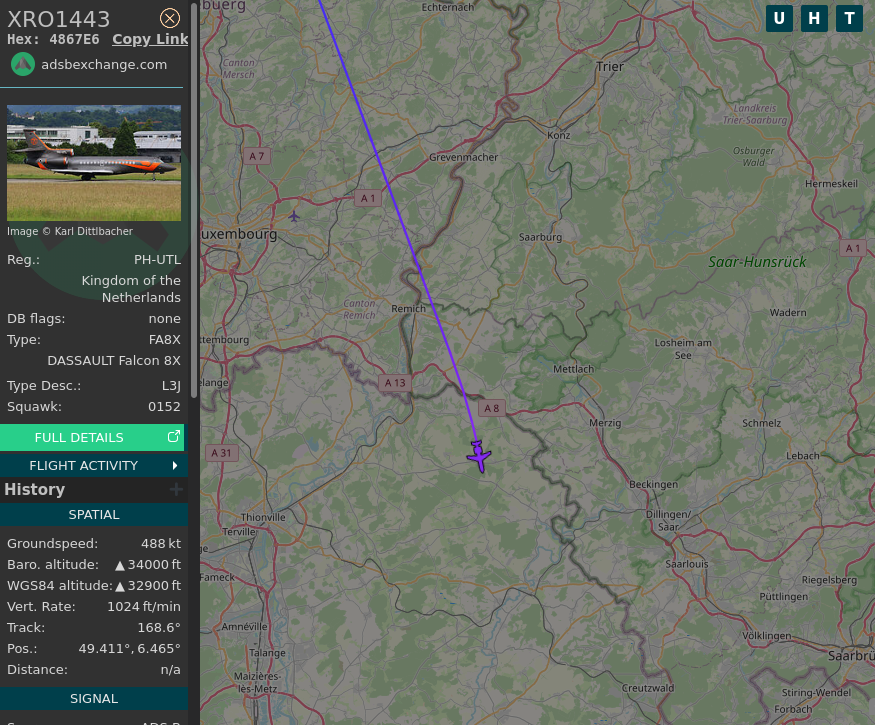 Verstappen's 8X jet just took off! 🛫Lenningen, Luxembourg