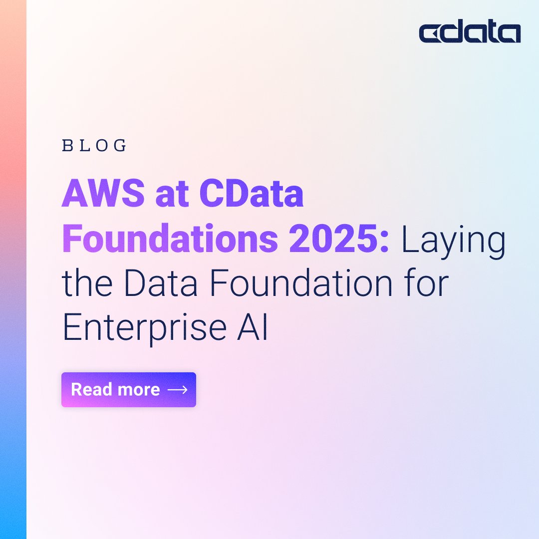 david_kleiss's tweet image. 🚙 AI without live, governed data is like driving blind.  
 
#CDataFoundations insights: stepwise, ROI‑driven implementation + strong data foundations = success.  
 
See how @CDataSoftware + @AWSCloud make it practical: bit.ly/3WjuwYq