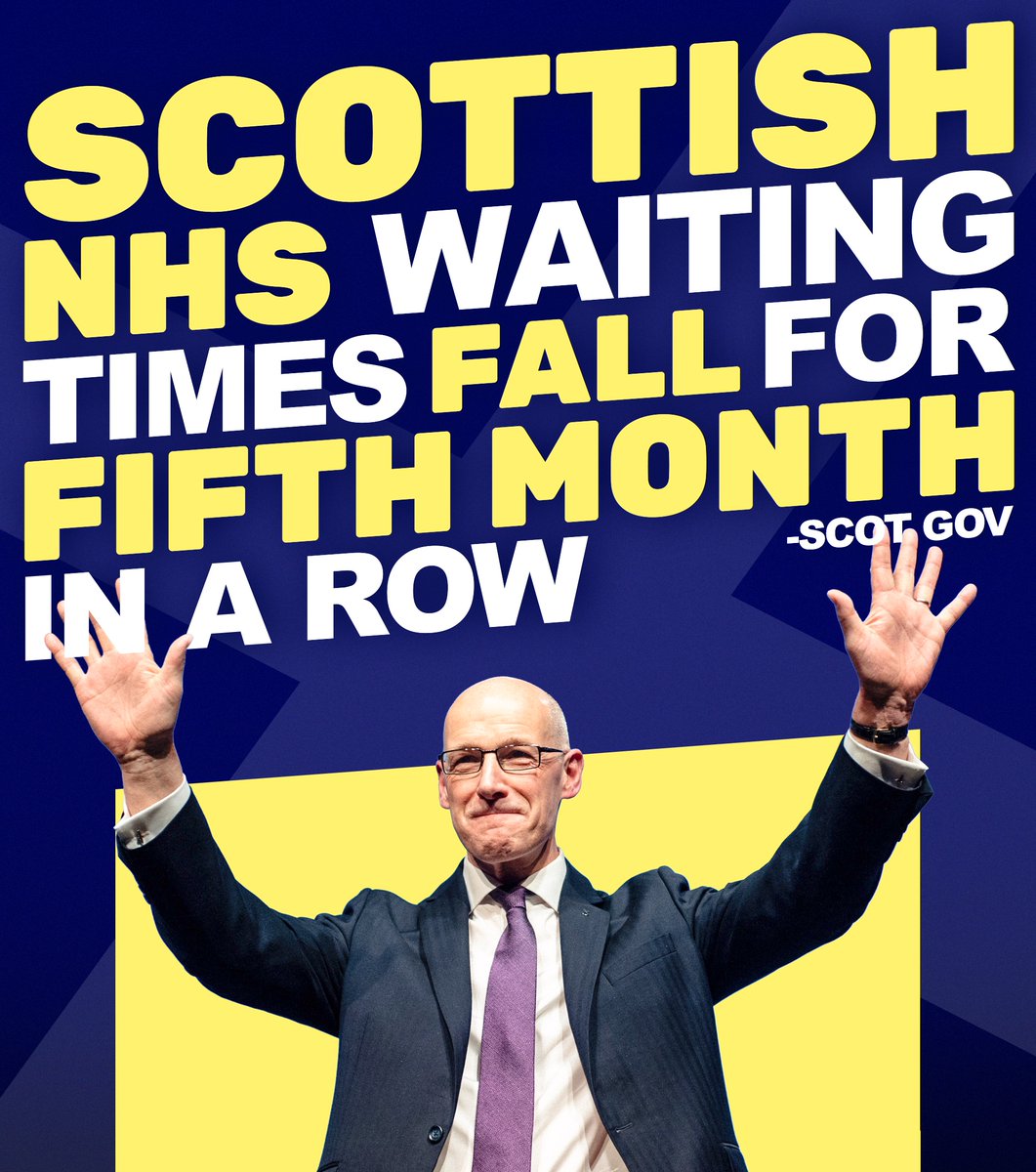 🏥 Thanks to <a href="/theSNP/">The SNP</a> NHS waiting times are falling in Scotland.

🫵 We are committed to improving the NHS and making it easier for you to receive care.