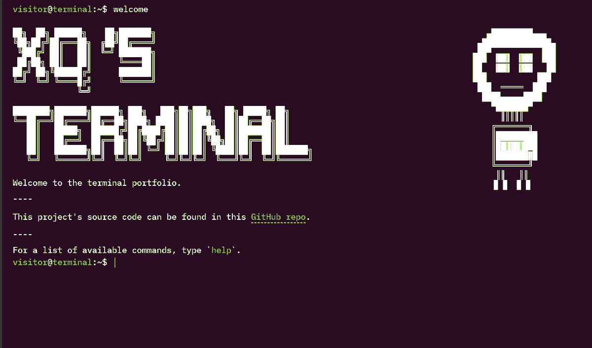 xq_is_here's tweet image. Made a terminal-style portfolio. Check it out here: aditya-xq.github.io/terminal/