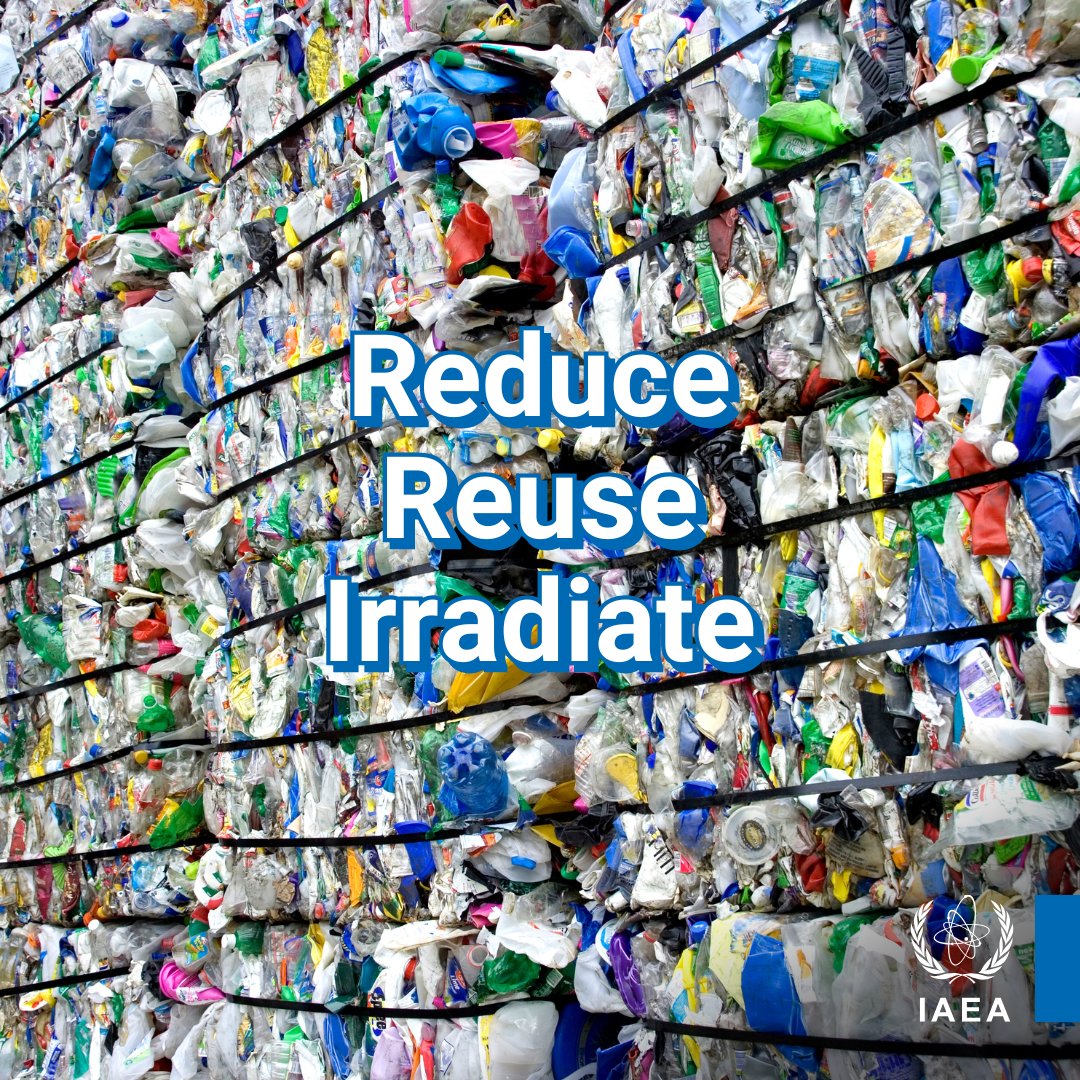 iaeaorg's tweet image. Less than 10% of the world’s 7 billion tonnes of plastic waste generated globally to date has been recycled. Radiation technology can be applied to repurpose hard-to-recycle plastic waste into valuable products.

Follow the discussions at the #NUTECplastics Forum to discover more…