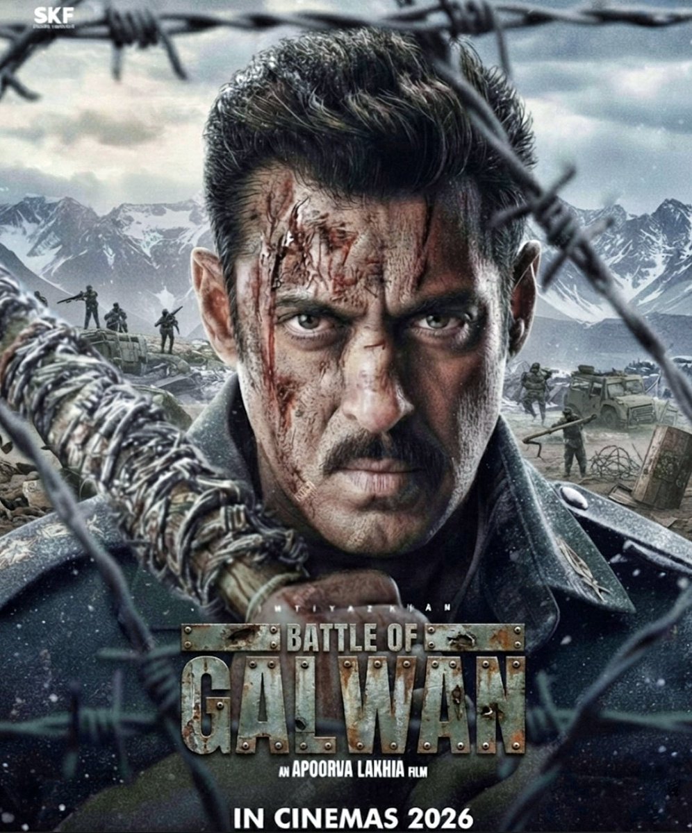 Dabangg_Bhai27's tweet image. War.Pride.Sacrifice. Battle Of Galwan looks Unstoppable.
Goosebumps guaranteed 💥🇮🇳 In Cinema 2026.

#BattleOfGalwan #SalmanKhan𓃵  #IndianArmy