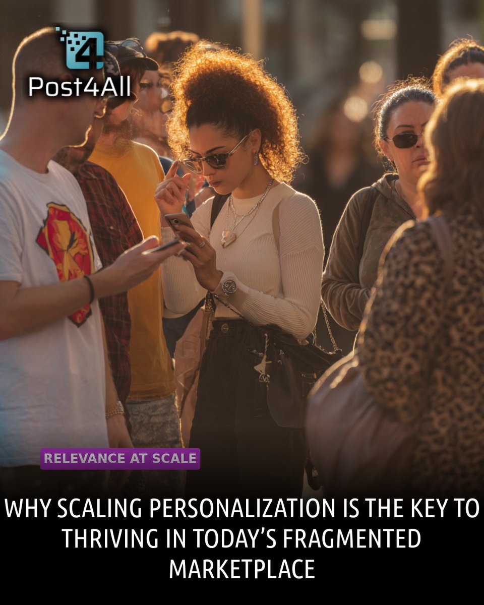 Post4All's tweet image. The &apos;one-size-fits-all&apos; era is over. Scaling personalization is the key to thriving in today’s fragmented marketplace. How are you adapting? 💡

#Personalization #MarketingTrends #ConsumerEngagement #BusinessGrowth #Innovation