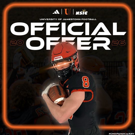 Thank <a href="/CoachJake92/">Jake Lehman</a> and <a href="/JimmieFootball/">Jamestown Football</a> for allowing me to continue my football career at the college level.