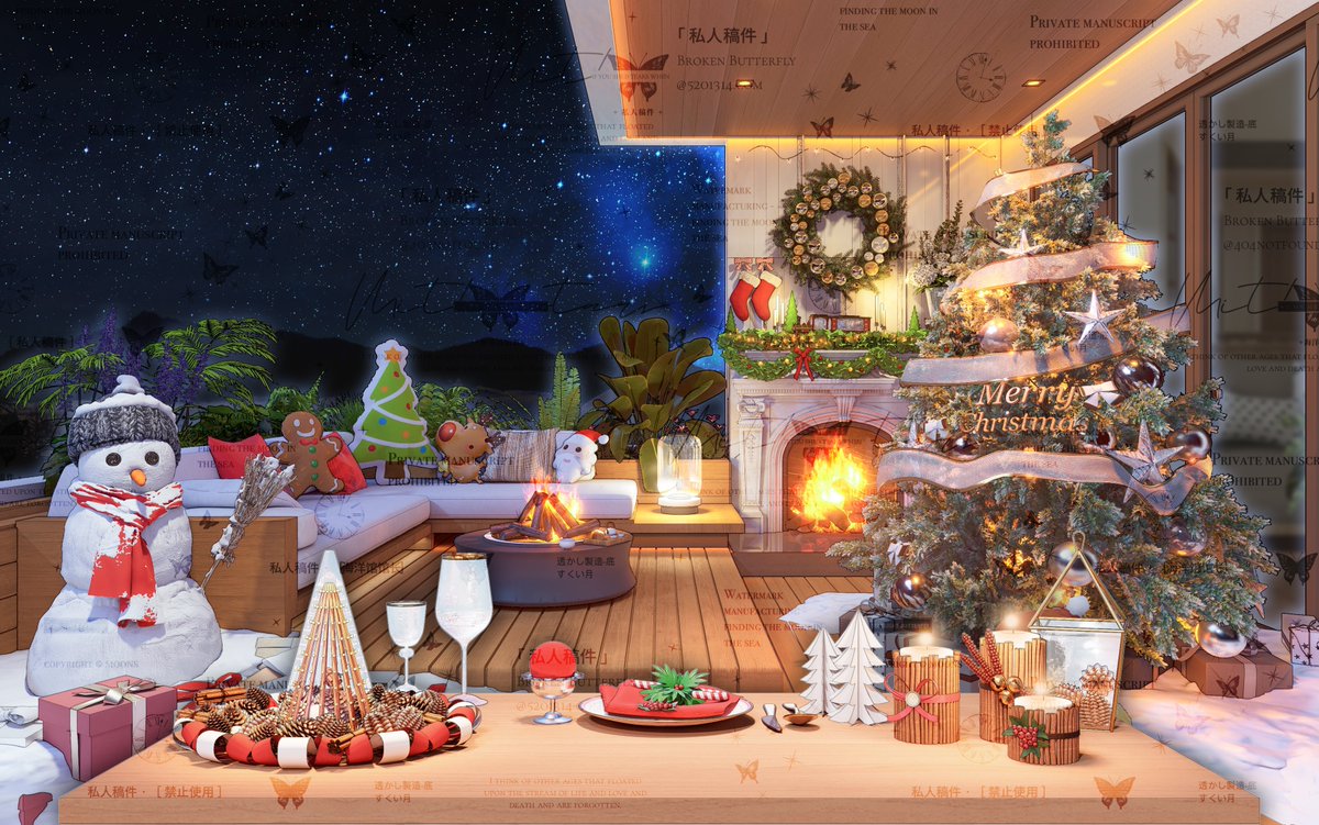 y302684's tweet image. 聖誕配信背景
Christmas live stream background✨🎄⛄️
Booth and VGen links are in the comments section.
#Vtuber素材  #VTuberAssets