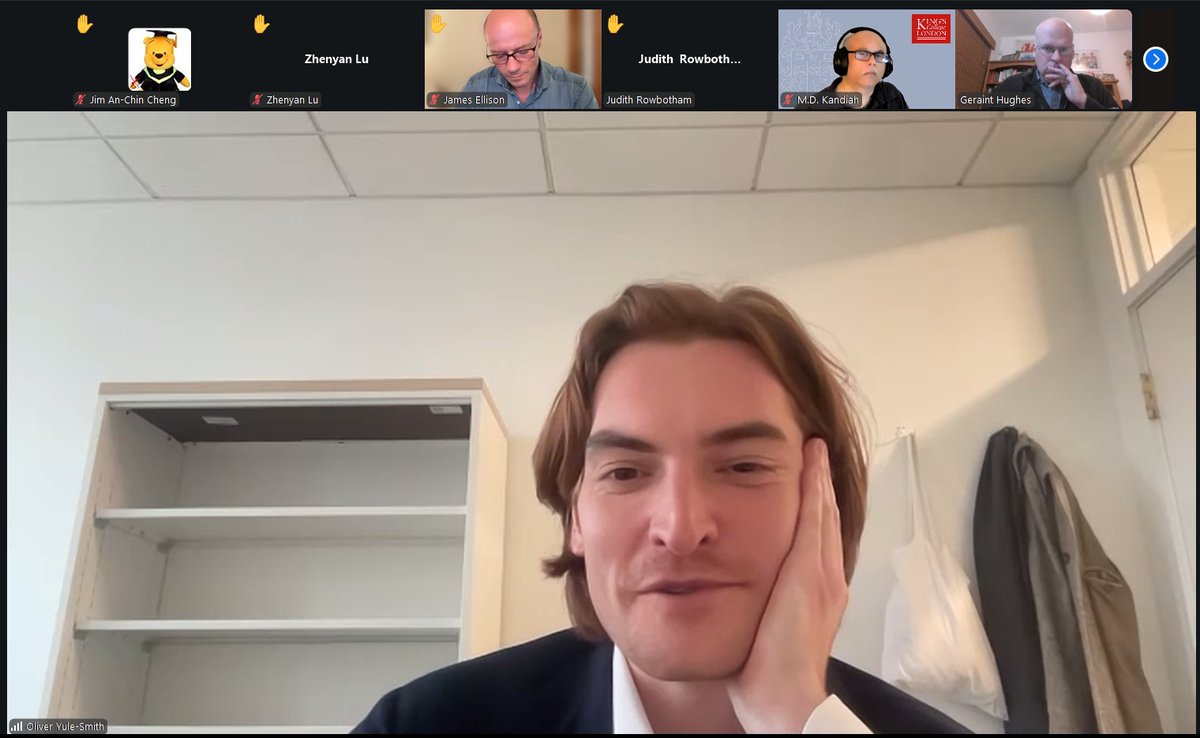 The convenors of the #InternationalHistorySeminar thank Dr Oliver Yule-Smith <a href="/Harvard/">Harvard University</a> for an exceptionally fascinating paper this evening on '“Locking the Chinese into our system”: British strategy towards the People’s Republic of China 1972-1985'.