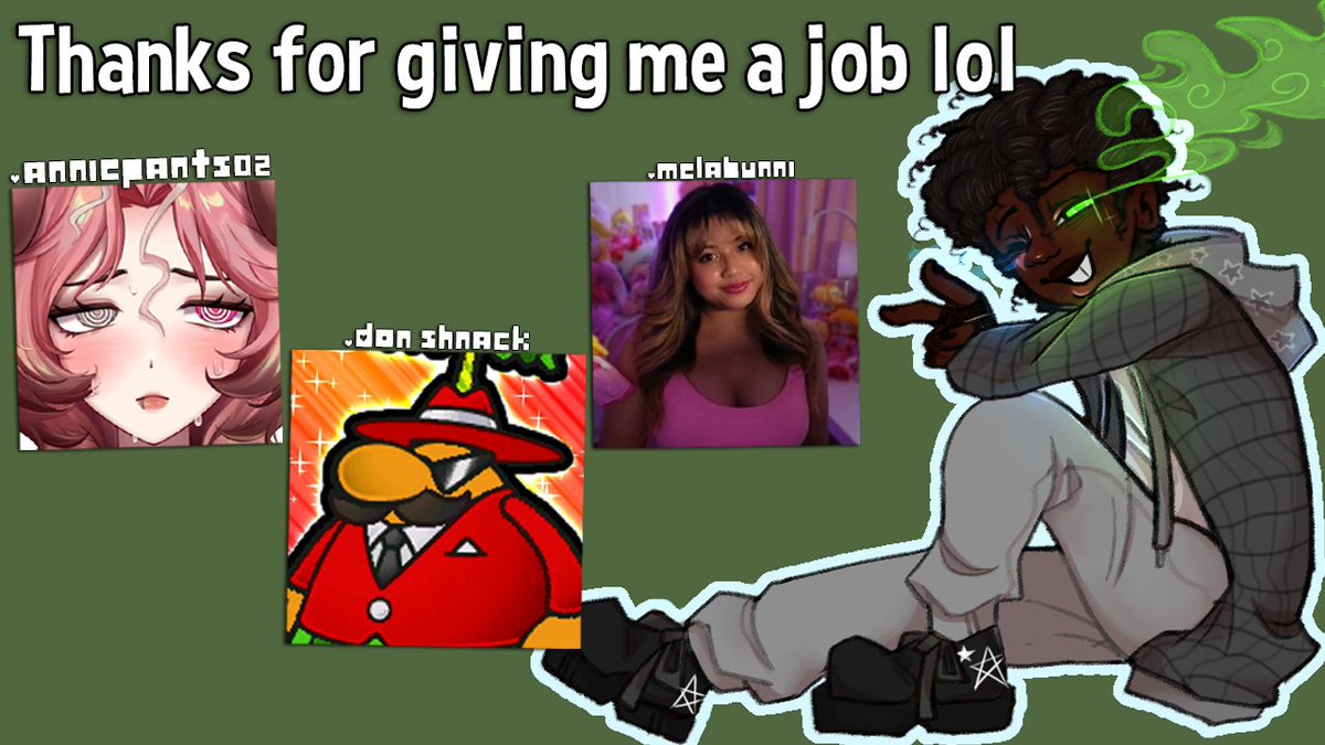 whoisdecayy's tweet image. I&apos;ve genuinely gotten lucky enough to be able to work for some of the coolest people in the field and, to not make this post too long, I&apos;d just like to say thank you all so much and I can&apos;t wait to keep making more with you all.