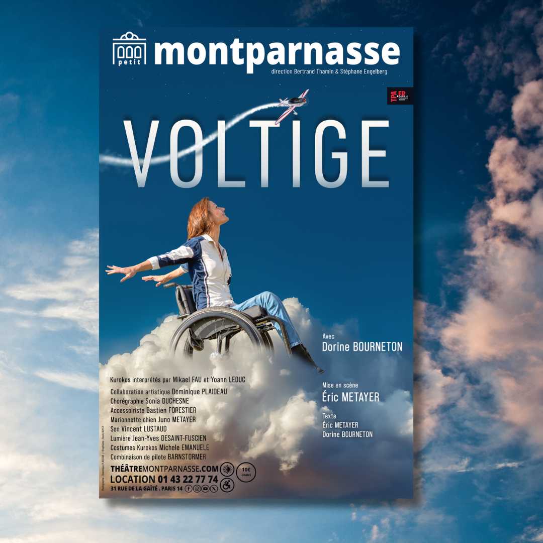 TMontparnasse's tweet photo. ✈️Voltige raconte destin exceptionnel de #DorineBOURNETON et vous pourrez le découvrir à partir du 28 janvier, au Petit @TMontparnasse  !

✨Seule survivante d’un crash d’avion, elle deviendra la première femme paraplégique au monde pilote de voltige. 

https://t.co/ZrbdF5Mfoh https://t.co/uXw6dM3lA2