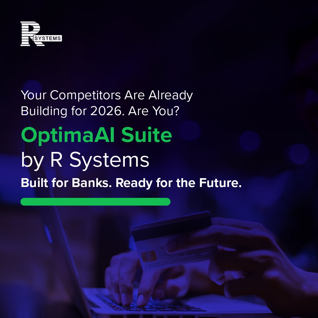 RSystems_Inc's tweet image. From #GenAI-powered document processing to ISO-compliant payment platforms, we’re helping #BFSI leaders build the future—today. 

Explore #RSystems #BankingSolutions: na2.hubs.ly/H02cZ1J0 

#OptimaAI #GenAIforBanking
