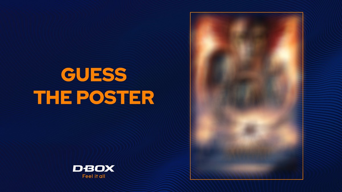 🎬Guess the movie time! 👀
Can you tell which D-BOX movie is coming next month? Drop your guess below! 

//

🎬 C’est l’heure de deviner le film! 👀
Peux-tu reconnaître quel film D-BOX arrive le mois prochain? Laisse ta réponse ci-dessous! 

#dboxtech #haptic #movie #movingseats
