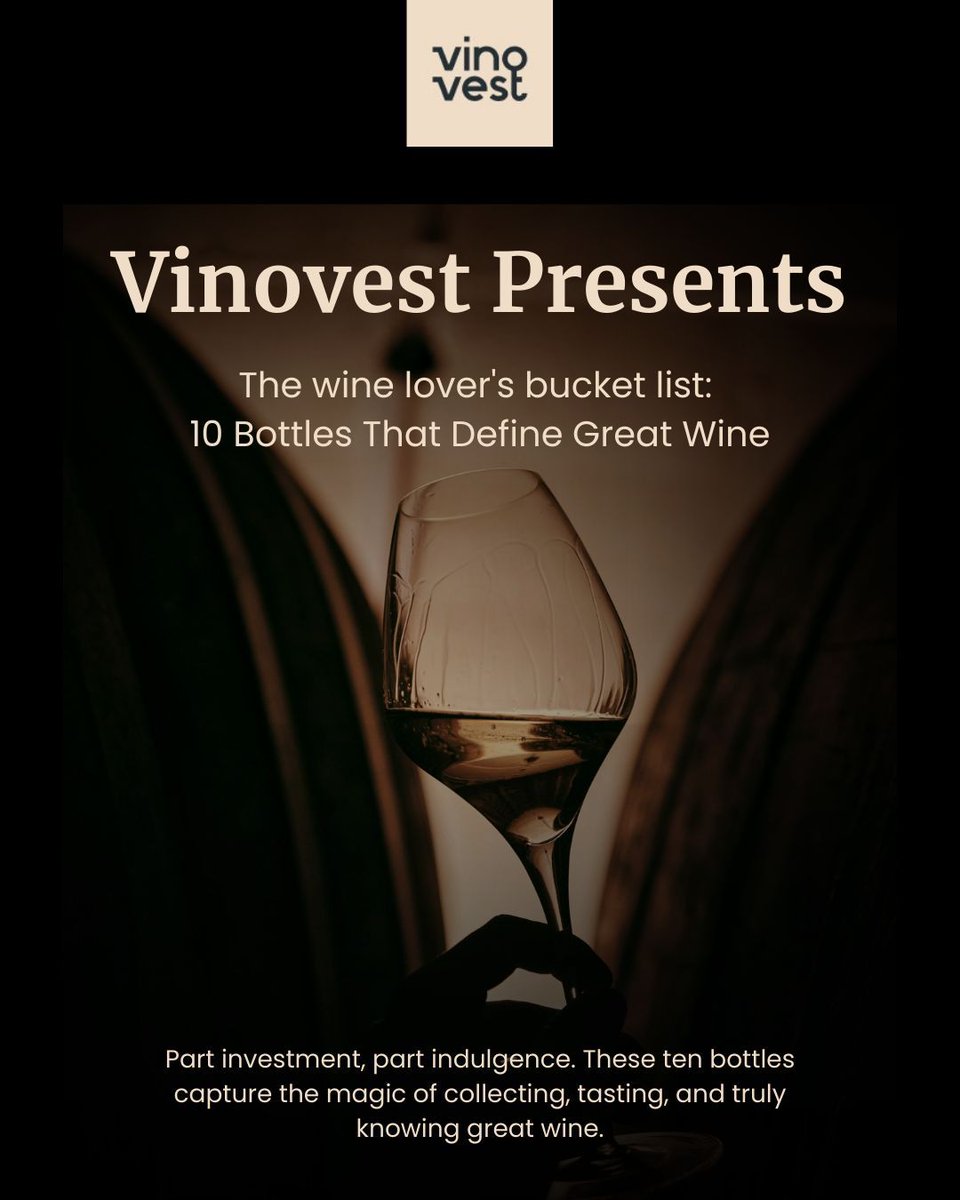 vinovest1's tweet image. 🍷 The Wine Lover’s Bucket List is here.

Part investment, part indulgence. These ten bottles capture the magic of collecting, tasting, and truly knowing great wine.

Get the list straight to your inbox: 👉 form.typeform.com/to/NJh7hZB2