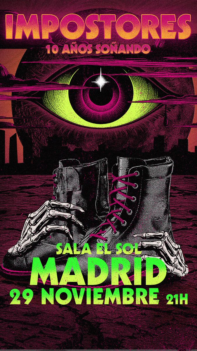 Este sábado estaremos cerrando celebrando 10 años en la sala El Sol de Madrid 🔥🔥🎸🎸 cooltickets.es/events/imposto…