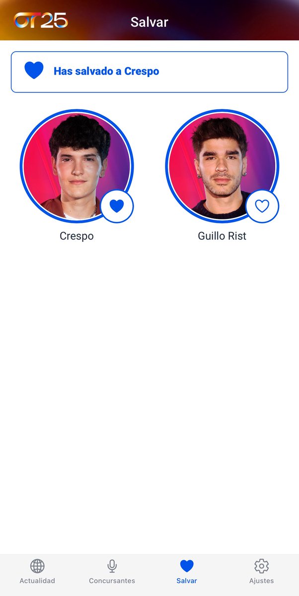 🎤 ¡Crespo necesita nuestro apoyo más que nunca!

El artista lucentino fue nonimado en la Gala 10 de Operación Triunfo (<a href="/OT_Oficial/">Operación Triunfo</a>) y su continuidad depende de nosotros 💪

📲 Entra en la app oficial de #OT, pulsa "Salvar" y selecciona a Crespo.

¡Lucena está contigo! 🙌