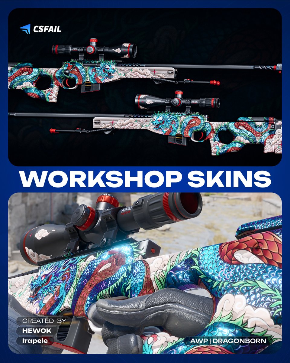 csfail2020's tweet image. 🐉 AWP | DRAGONBORN WORKSHOP

the dragon scales the clouds the colors

everything is too clean @hewokone dropping masterpiece after masterpiece 🔥