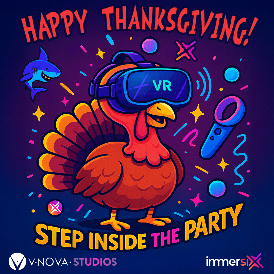 This #Thanksgiving, step inside the celebration!
We’re grateful for a community that loves to live within the storyand party in 6 Degree of Freedom.
#HappyThanksgiving from #VNovaStudios and see you on the #immersive side!

#Thankgivingturkey #Thanksgivingdinner #VNova #ImmersiX