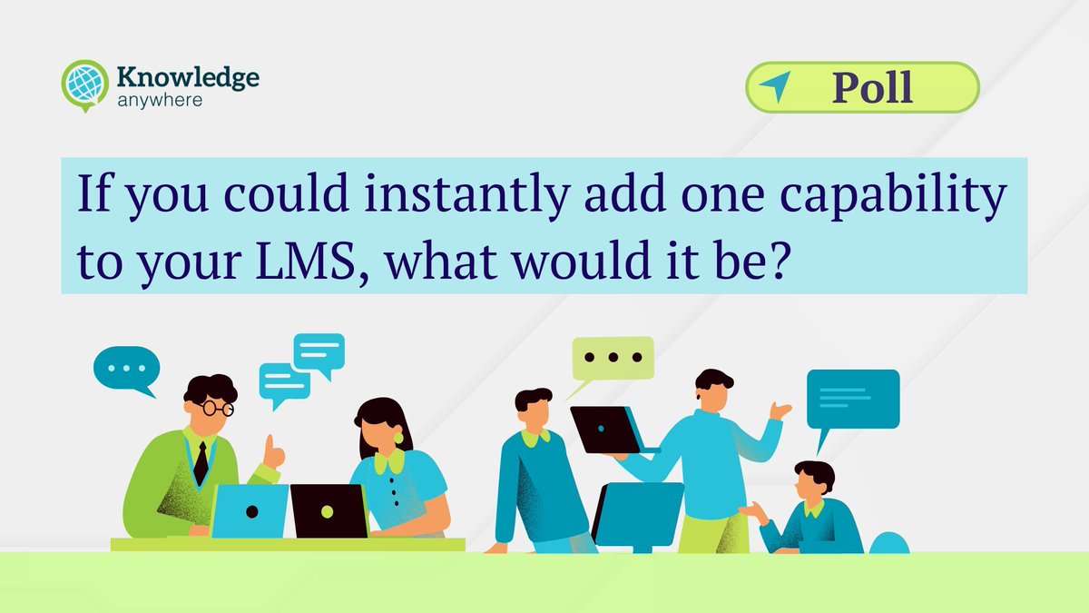 Knowledgeany's tweet image. If you could instantly add one LMS capability, which would you choose?

1️⃣ Predictive analytics
2️⃣ Social learning
3️⃣ Mobile experience
4️⃣ Gamification

Which one would you pick?

#IEH #LearningAndDevelopment #CorporateTraining #LMS