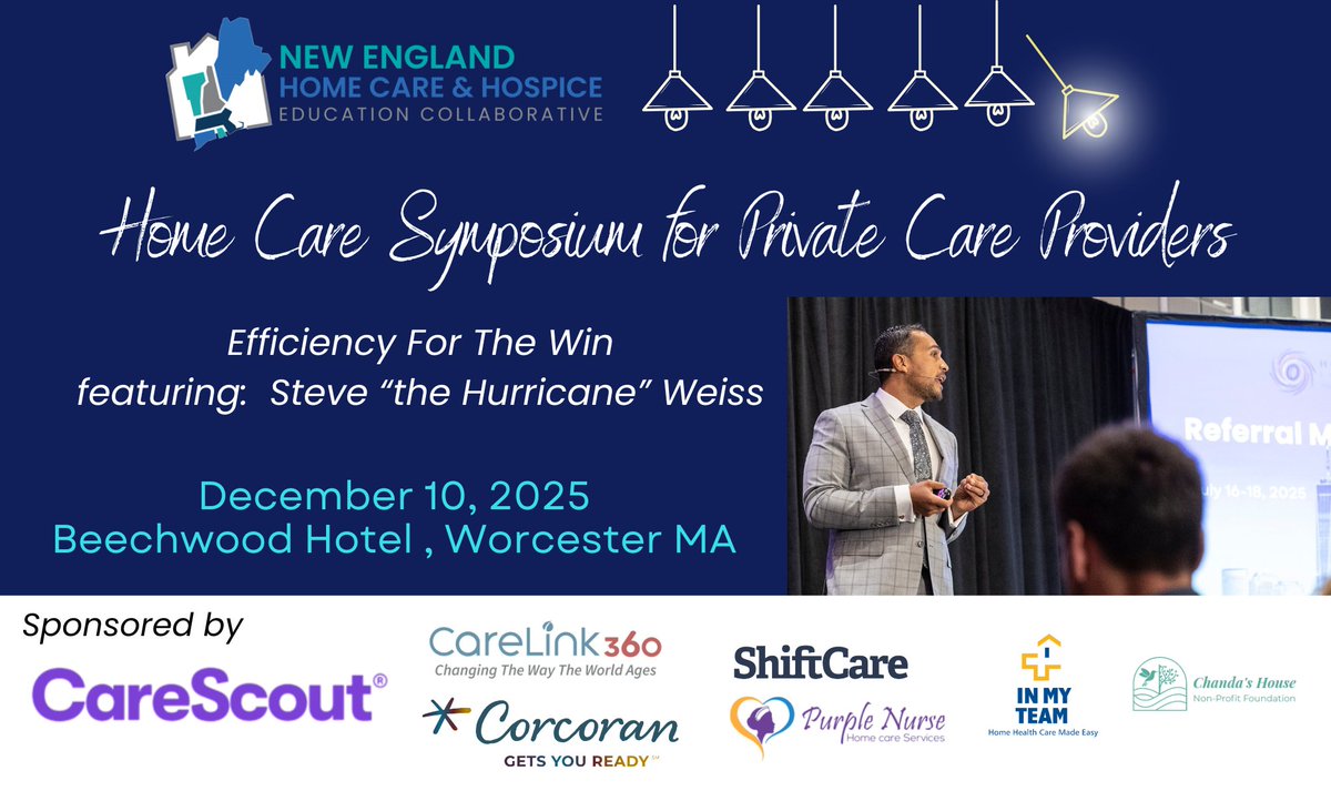 Join us for the Home Care Symposium for Private Care Providers
Efficiency for the Win: Work Less, Make More
Learn how to delegate effectively, attract top talent, and increase profits through smarter operations and communication.
Register Now! ow.ly/XjTK50XrN6O