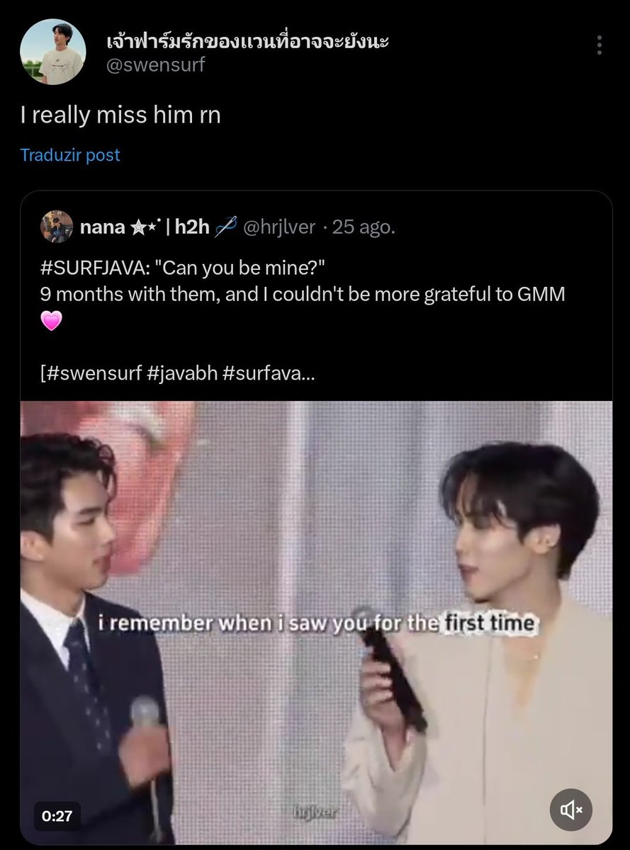 surfjavabrasil's tweet image. 📆 16 de setembro de 2025

- 💌 A sequência de acontecimentos do dia 16:
Surf postando foto do Java sem eles estarem junto&amp;gt; dando rt em edit de fã dizendo que tava com saudades do Java&amp;gt; ligação dos SurfJava quatro da manhã 

#1YearWithSurfJava
[#swensurf #javabh #surfjava]