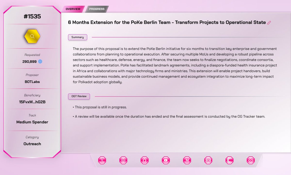 We are trying to get in contact with BotLabs team about Polkadot Referendum #1535 

🔗polkadot.subsquare.io/referenda/1535

🔗app.ogtracker.io/mediumSpender/…

-Its been a few days that proposal's established duration was ended.

-Team's input is required about all the expected deliverables as we are