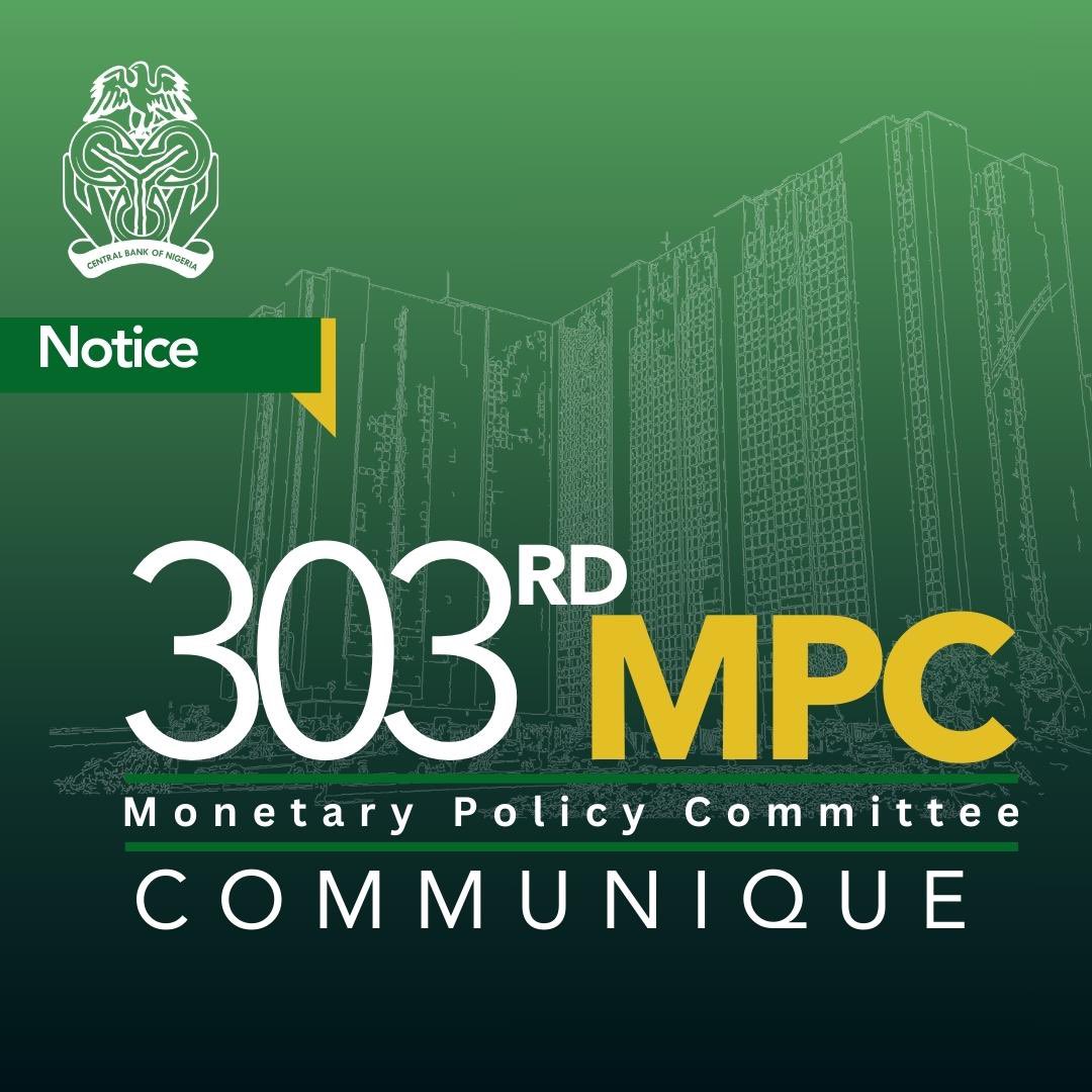 cenbank's tweet image. Monetary Policy Communique No. 160 from the 303rd Meeting of the Monetary Policy Committee held on 24th and 25th November, 2025.

Kindly click on the link below to read the Communique: cbn.gov.ng/Out/2025/CCD/M…

#CBN
#MPC
#Communique
