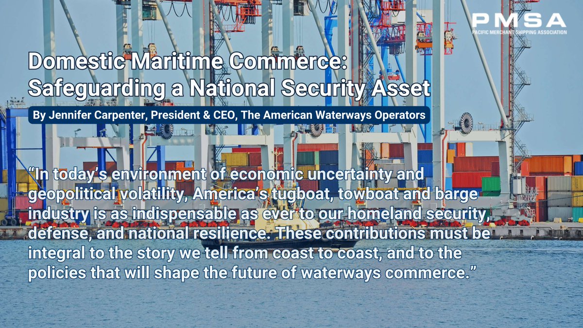 Domestic maritime commerce isn’t just about moving goods — it’s a strategic national security asset.

Read why this matters now more than ever: pmsaship.com/maritime-insig…

#MaritimeSecurity #DomesticShipping #AWO #USMaritime #SupplyChainResilience