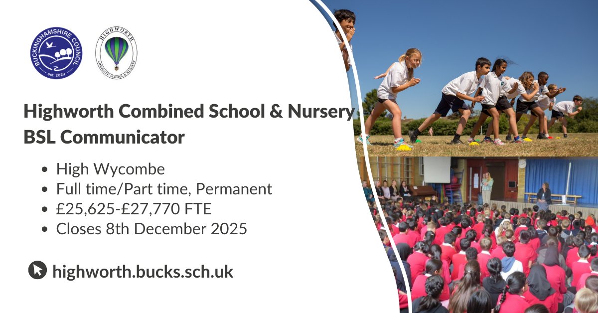 teachbucks's tweet image. Highworth Combined School &amp;amp; Nursery are on a mission to find innovative, evidenced based ways to improve their pupils’ life chances by raising outcomes whilst protecting teachers from excessive workload. Learn more: ow.ly/9JGl50XxuSF
 
#BSLCommunicator #Support #Education