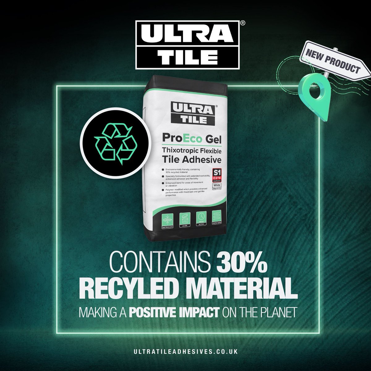 UltraTile_UK's tweet image. ProEco Gel, is a ground-breaking new adhesive that not only performs exceptionally well, but also boasts an impressive 30% recycled content in its formulation ♻️

Head to the link to find out more.
🔗 hubs.ly/Q03TKTxZ0 

#TileAdhesive #Tiling #Tilers