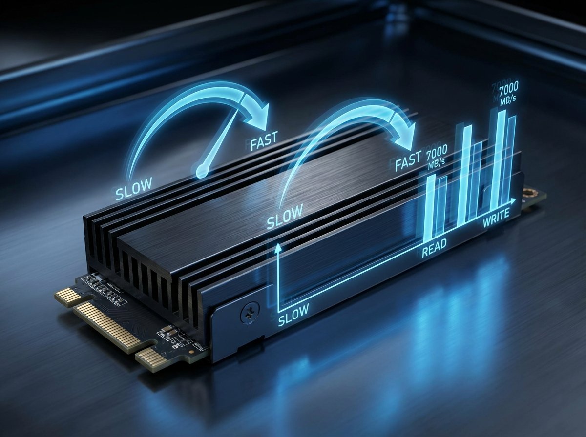 gaming2_kings's tweet image. Your PC feels slow?

It’s probably not your CPU —

It’s your storage speed.

A slow SSD = instant stutters.

#PCPerformance