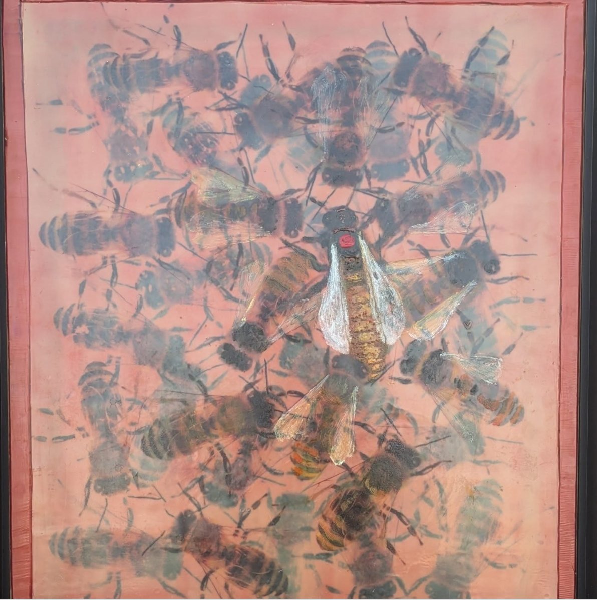 ProjectApism's tweet image. Congrats to Valerie Strachan-Severson of Strachan Apiaries, high bidder in the encaustic painting auction! 🎉 We also celebrate her Honorary Beekeeper award at CSBA. Thank you for your years of support for bee health! 🐝

#ProjectApisM #CSBA #HoneyBees #DonateForResearch