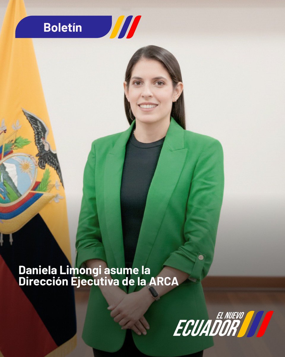 Reg_aguaEc's tweet photo. Daniela Limongi asume la Dirección Ejecutiva de la ARCA. Con amplia experiencia en políticas ambientales, llega para potenciar la gestión del agua y fortalecer el trabajo territorial en beneficio del país.
Conoce más: https://t.co/lJG6gl3Gkg https://t.co/gm57Qzou4F